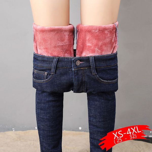 skinny pants women jeans winter thick velvet warm long trousers lady leggings stretch jeans denim pencil pants, Blue
skinny pants women jeans winter thick velvet warm long trousers lady leggings stretch jeans denim pencil pants, Blue