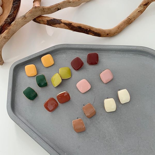 new geometric drop glaze stud earrings colorful simple retrostyle delicate pendientes mujer boucle d'oreille cute gifts, Golden;silver
new geometric drop glaze stud earrings colorful simple retrostyle delicate pendientes mujer boucle d'oreille cute gifts, Golden;silver