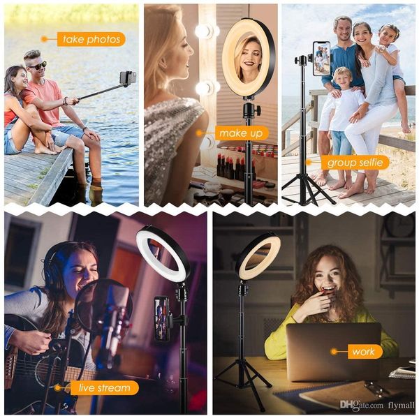 Remote LED Selfie Ring Light 8 inch Dimmable Camera Phone Ring Lamp With Phone Holder For Makeup Video Live Studio
Remote LED Selfie Ring Light 8 inch Dimmable Camera Phone Ring Lamp With Phone Holder For Makeup Video Live Studio