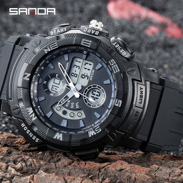 kk5r6 sanda multi-functional sports men's fashion double-display men's electronic waterproof electronic watch middle school youth, Blue
kk5r6 sanda multi-functional sports men's fashion double-display men's electronic waterproof electronic watch middle school youth, Blue