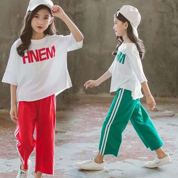 2020 girls clothing sets short sleeve t-shirt+pants 2pcs summer autumn kids sportwear outwear children clothes suits 4-13 years, White
2020 girls clothing sets short sleeve t-shirt+pants 2pcs summer autumn kids sportwear outwear children clothes suits 4-13 years, White