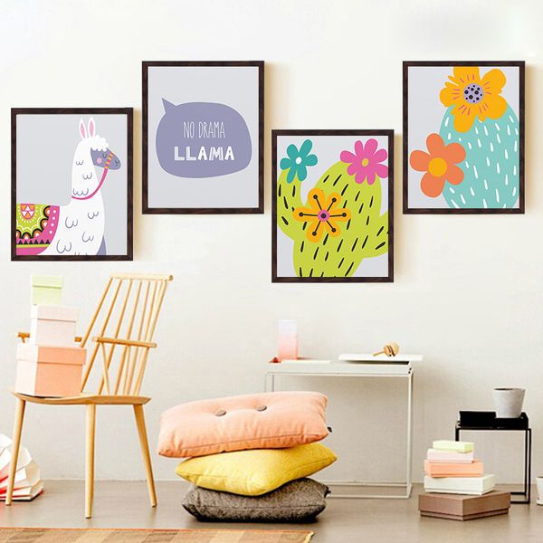 childrens wall art no drama llama nursery print poster cactus canvas painting kids bedroom nordic decorative pictures home decor
childrens wall art no drama llama nursery print poster cactus canvas painting kids bedroom nordic decorative pictures home decor