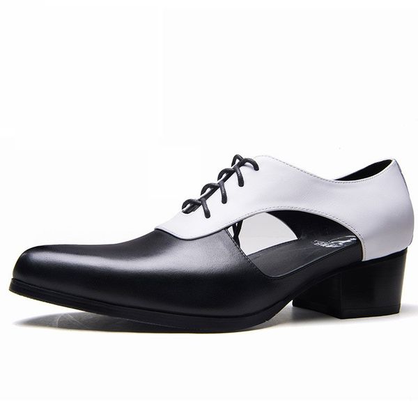 toe summer men pointed lace up genuine leather block med heels office work shoes design casual hollow out sandals white, Black
toe summer men pointed lace up genuine leather block med heels office work shoes design casual hollow out sandals white, Black