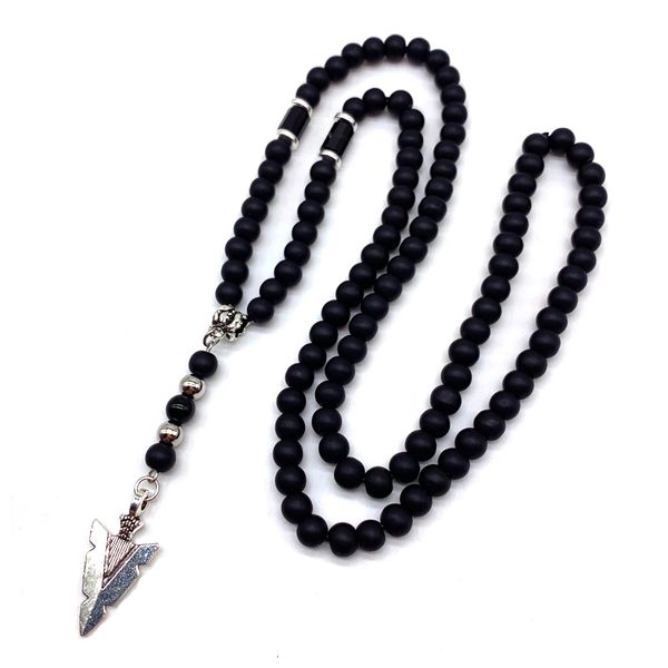 new fashion arrow men necklace vintage stainless steel strand natural black beads necklace for men party jewelry gift, Silver
new fashion arrow men necklace vintage stainless steel strand natural black beads necklace for men party jewelry gift, Silver
