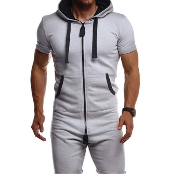 one-piece jumpsuit rompers slim hooded pants zipper short overalls m~xl, Black
one-piece jumpsuit rompers slim hooded pants zipper short overalls m~xl, Black