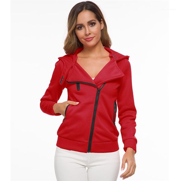 pockets coats casual female clothing autumn winter womens designer hoodie jackets slim lapel neck solid color zipper, Black;brown
pockets coats casual female clothing autumn winter womens designer hoodie jackets slim lapel neck solid color zipper, Black;brown