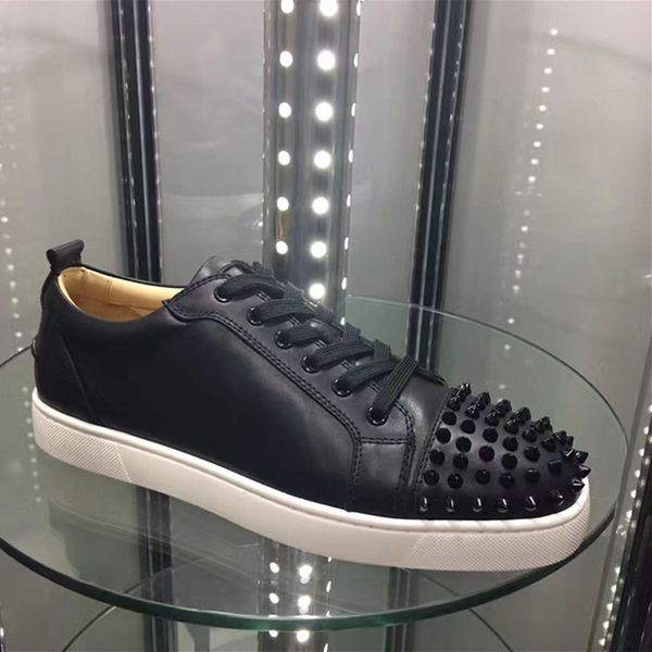 fashion genuine leather men casual shoes low lace-up rivets solid male footwear outdoor wedding cool men sneakers c14, Black
fashion genuine leather men casual shoes low lace-up rivets solid male footwear outdoor wedding cool men sneakers c14, Black