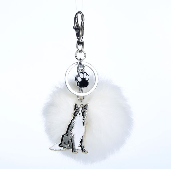 fur pompom border collie key chains for women men alloy pom pom ball dog pendant bag charm keyring car keychain key ring, Silver
fur pompom border collie key chains for women men alloy pom pom ball dog pendant bag charm keyring car keychain key ring, Silver