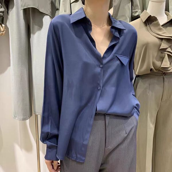 women's blouses & shirts blue long sleeve shirt women elegant pocket loose formal blouse 2021 spring plus size casual soft, White
women's blouses & shirts blue long sleeve shirt women elegant pocket loose formal blouse 2021 spring plus size casual soft, White