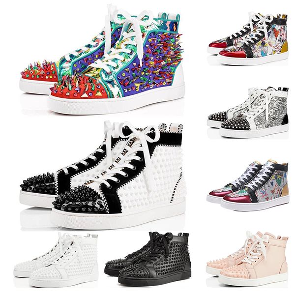 with box 2020 red bottom studded spikes flats shoes for men women glitter party lovers genuine leather casual rivet sneakers eur 35-47, Black
with box 2020 red bottom studded spikes flats shoes for men women glitter party lovers genuine leather casual rivet sneakers eur 35-47, Black