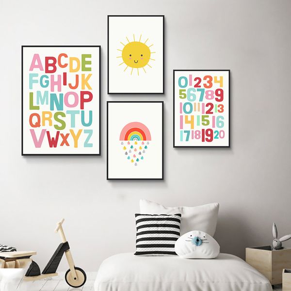 alphabet number print poster nursery wall art rainbow canvas poster sun painting nordic education picture kids room wall decor
alphabet number print poster nursery wall art rainbow canvas poster sun painting nordic education picture kids room wall decor