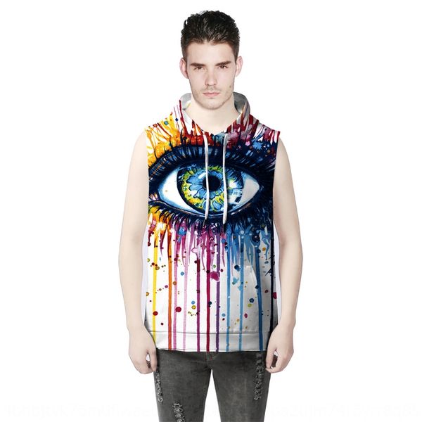 spring vest pullover big eyes casual digital printing all-match men's hooded pullover vest, Black;white
spring vest pullover big eyes casual digital printing all-match men's hooded pullover vest, Black;white