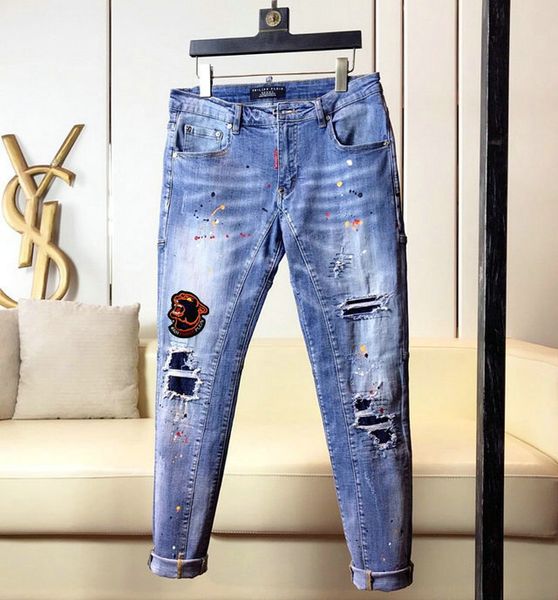 мода мужские рваные байкер джинсы кожа лоскутная slim fit черный moto denim бегуны для мужской проблемные jeans брюки ~~ # sa139, Blue
мода мужские рваные байкер джинсы кожа лоскутная slim fit черный moto denim бегуны для мужской проблемные jeans брюки ~~ # sa139, Blue