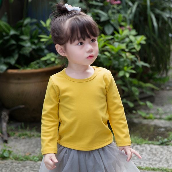 girls all-match t- small and medium children's t- shirt clothing new children's solid color long sleeve base shirt top, Blue
girls all-match t- small and medium children's t- shirt clothing new children's solid color long sleeve base shirt top, Blue