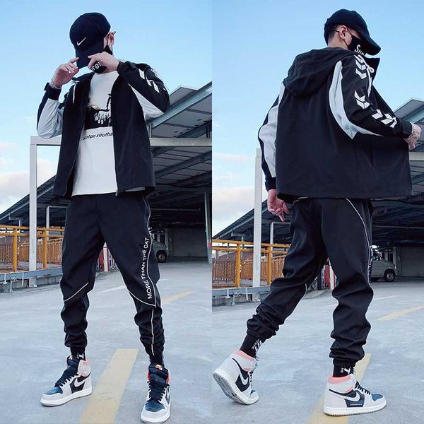 2020 hip hop 2 pieces set mens tracksuit casual letter print suits loose stand collar sweatshirts men jacket+pants sets clothing, Gray
2020 hip hop 2 pieces set mens tracksuit casual letter print suits loose stand collar sweatshirts men jacket+pants sets clothing, Gray