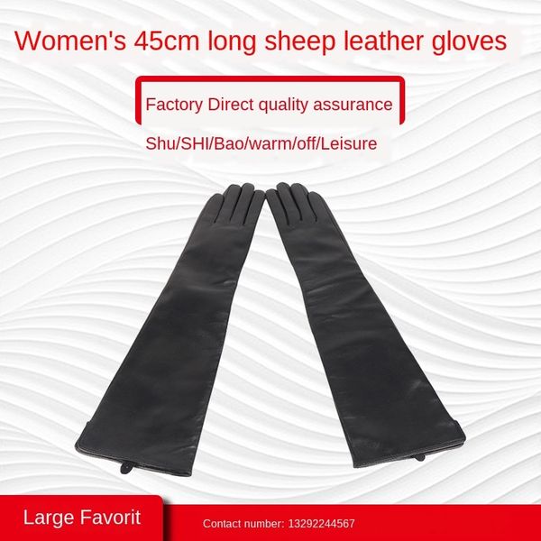 women' sheepskin long 40 warm bicycle gloves 45cm winter warm outdoor cycling finger plus velvet windproof gloves, Blue;gray
women' sheepskin long 40 warm bicycle gloves 45cm winter warm outdoor cycling finger plus velvet windproof gloves, Blue;gray