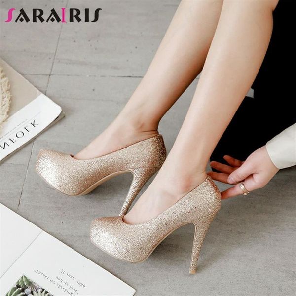 sarairis classic female high heels bridal pumps party pumps women shining glitters evening shoes woman, Black
sarairis classic female high heels bridal pumps party pumps women shining glitters evening shoes woman, Black