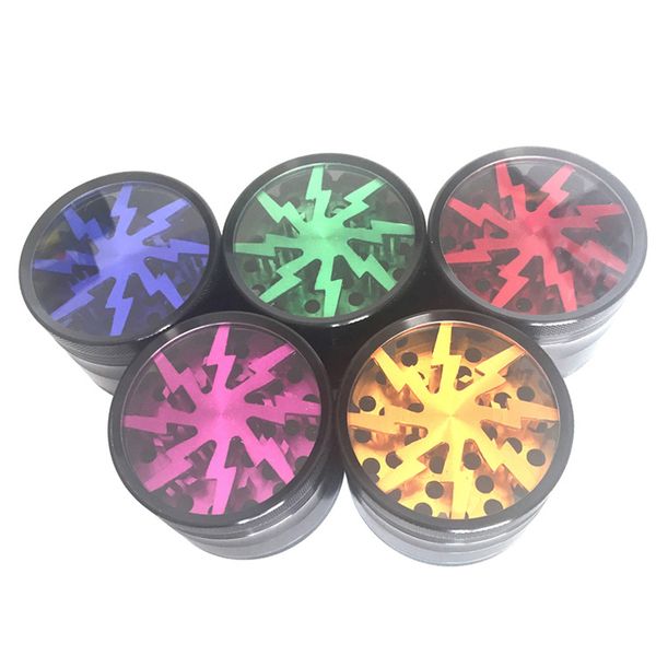 Tobacco Smoking Herb Grinders Four Layers Aluminium Alloy Grinder Metal dia 63mm have 5 colors With Clear Top Window Lighting Grinder 
Tobacco Smoking Herb Grinders Four Layers Aluminium Alloy Grinder Metal dia 63mm have 5 colors With Clear Top Window Lighting Grinder