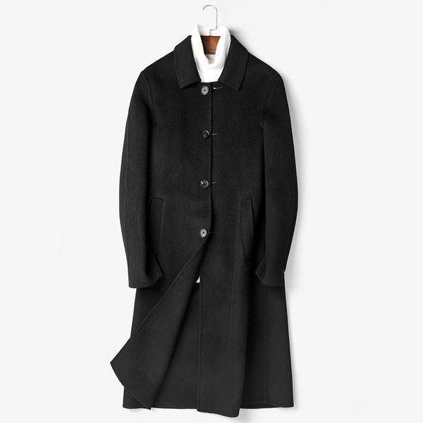 100% wool coat autumn winter men handmade double-sided woolen coats streetwear long jacket p-s8183z my1407, Black
100% wool coat autumn winter men handmade double-sided woolen coats streetwear long jacket p-s8183z my1407, Black