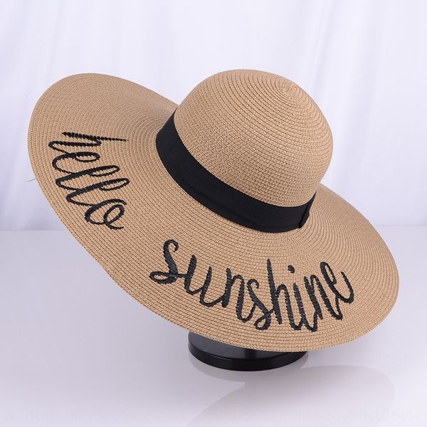 embroidered letter big eaves straw straw female summer sun lady's beach seaside beach hat holiday hat sun protection, Blue;gray
embroidered letter big eaves straw straw female summer sun lady's beach seaside beach hat holiday hat sun protection, Blue;gray