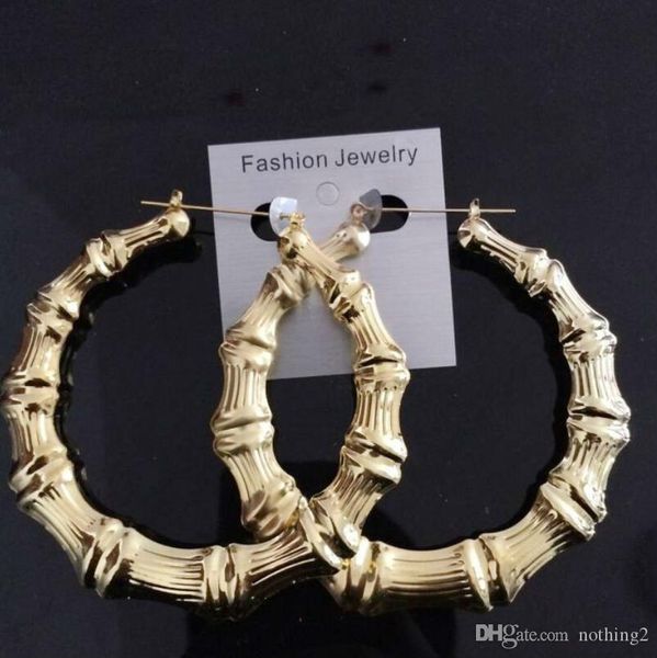 designer jewelry hip hop earrings large bamboo earrings gold color for women to the party fashion, Golden;silver
designer jewelry hip hop earrings large bamboo earrings gold color for women to the party fashion, Golden;silver