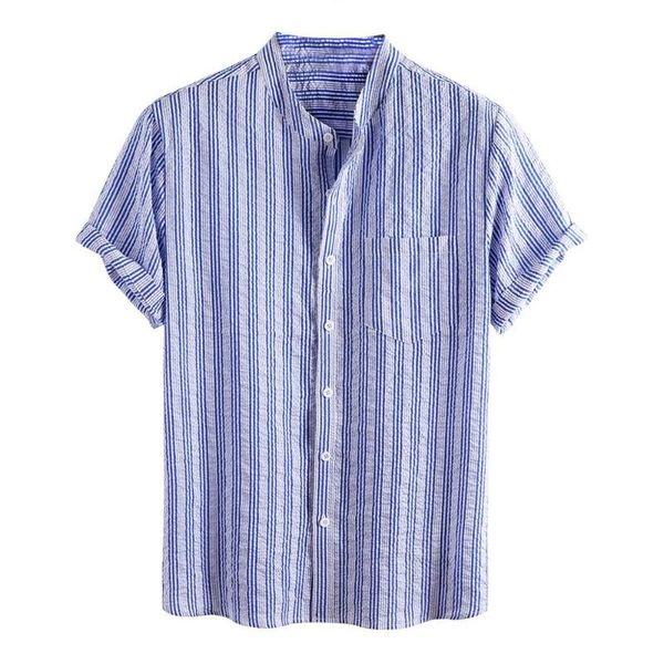 2020 new striped printed men's shirt short sleeve fashion casual streetwear summer shirts for man european and american style, White;black
2020 new striped printed men's shirt short sleeve fashion casual streetwear summer shirts for man european and american style, White;black
