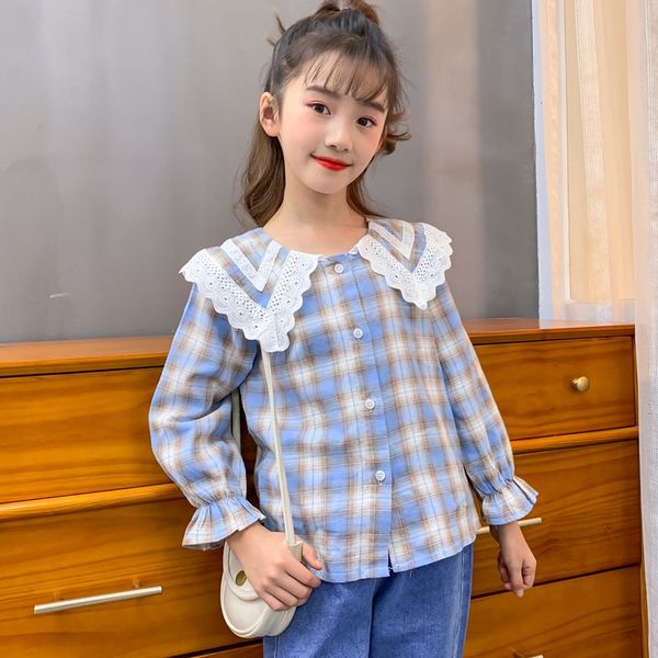 girls 2020 new lace shirt girl lady lace collar plaid shirt hipster top, White;black
girls 2020 new lace shirt girl lady lace collar plaid shirt hipster top, White;black