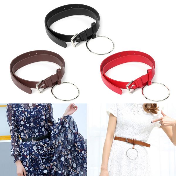 design women waist belt lovely women's big ring decorated belts female fashion gold pin buckle solid leather strap, Black;brown
design women waist belt lovely women's big ring decorated belts female fashion gold pin buckle solid leather strap, Black;brown