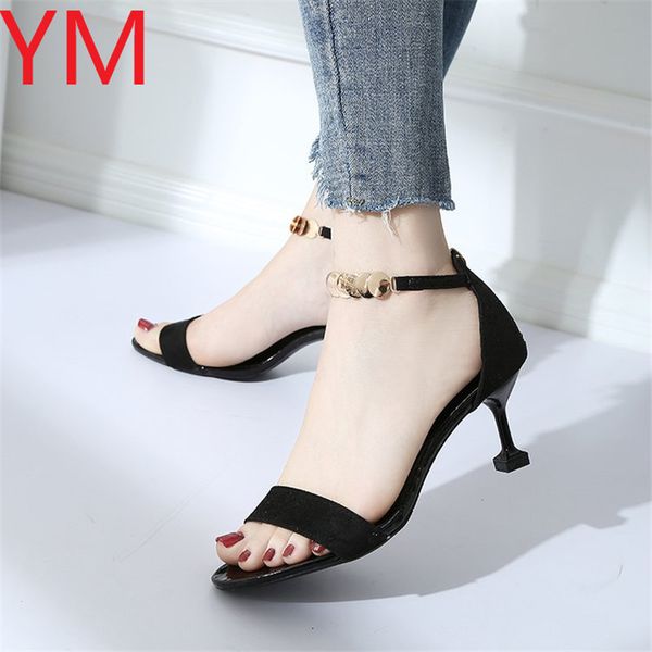 metal strap sandals high heel shoes women shoes woman fashion thin heels 2020 summer new open toe sandals breathable comfortable, Black
metal strap sandals high heel shoes women shoes woman fashion thin heels 2020 summer new open toe sandals breathable comfortable, Black