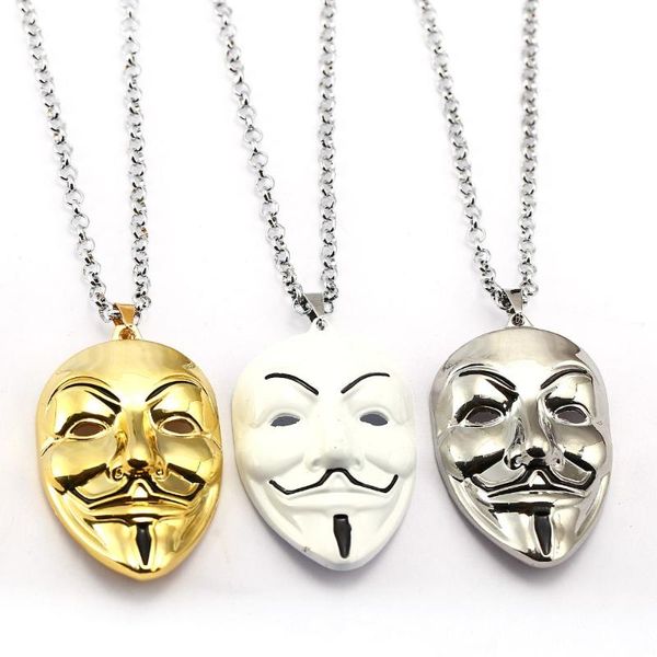 v for vendetta necklace movie mask pendant fashion link chain necklaces friendship gift jewelry accessories, Silver
v for vendetta necklace movie mask pendant fashion link chain necklaces friendship gift jewelry accessories, Silver