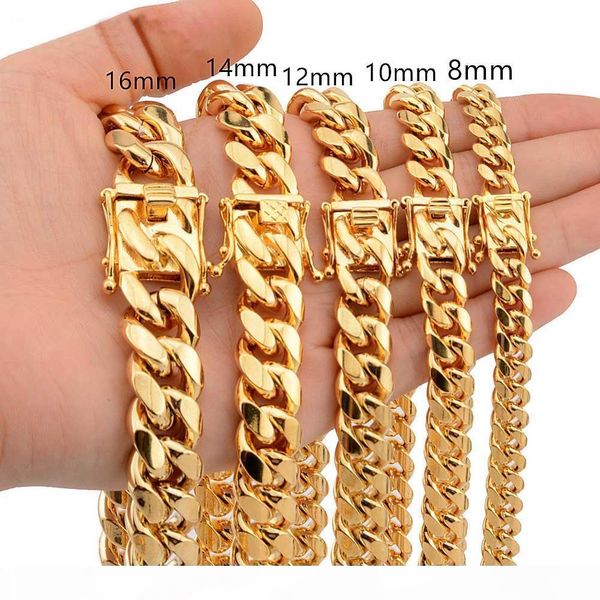316l stainless steel jewelry high polish miami cuban link necklace men women hiphop chain butterfly clasp 8mm-16mm 20inch-30inch, Silver
316l stainless steel jewelry high polish miami cuban link necklace men women hiphop chain butterfly clasp 8mm-16mm 20inch-30inch, Silver