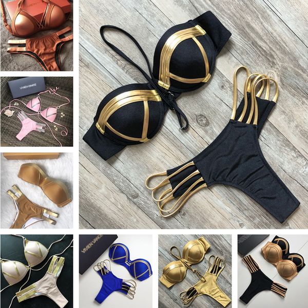 bandage swimwear micro bikinis 2020 bandeau brazilian bikini set push up swimsuit women plus size beachwear shiny swim suit, White;black
bandage swimwear micro bikinis 2020 bandeau brazilian bikini set push up swimsuit women plus size beachwear shiny swim suit, White;black