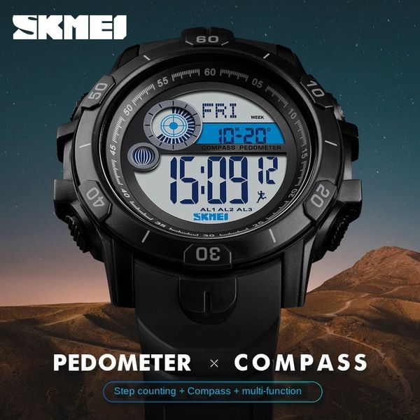 shikemei new dual-display compass electronic compass sports waterproof multifunctional male student electronic watch, Blue
shikemei new dual-display compass electronic compass sports waterproof multifunctional male student electronic watch, Blue