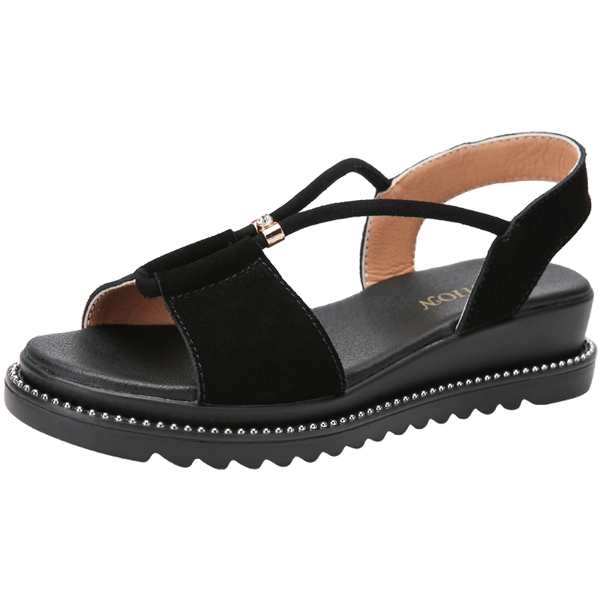 new summer 2020 leather roman sandals androgyny style korean version versatile platform platform shoes, Black
new summer 2020 leather roman sandals androgyny style korean version versatile platform platform shoes, Black