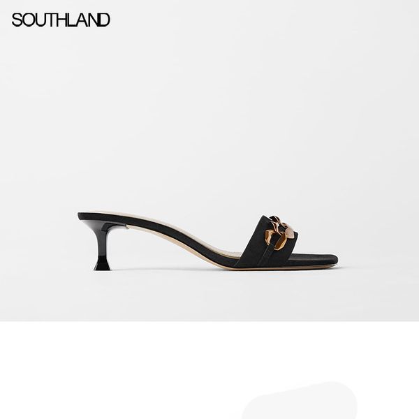 southland summer england style casual metal decoration stiletto sandals heel slippers women shoes woman slides shoes women, Black
southland summer england style casual metal decoration stiletto sandals heel slippers women shoes woman slides shoes women, Black