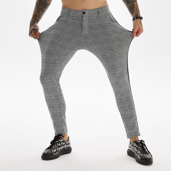 mens casual pants cotton streetwear male joggers track male casual pants skinny trousers business office work plaid, Black
mens casual pants cotton streetwear male joggers track male casual pants skinny trousers business office work plaid, Black