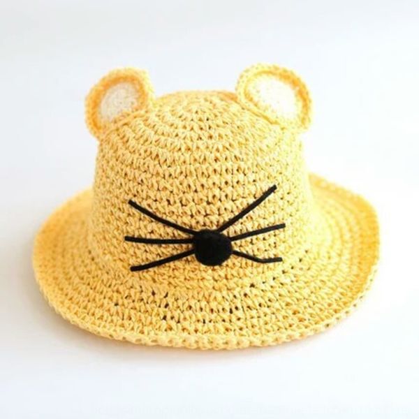 new children's sun girls' straw summer baby fisherman cute cat bucket bucket straw fisherman sun hat beach hat, Yellow
new children's sun girls' straw summer baby fisherman cute cat bucket bucket straw fisherman sun hat beach hat, Yellow