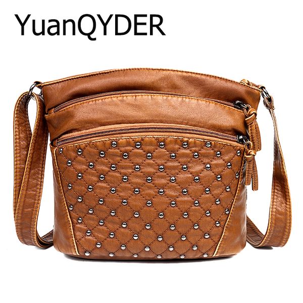 retro rivet diamond lattice crossbody bag for women multi-pocket soft leather shoulder messenger bags female casual bucket bags
retro rivet diamond lattice crossbody bag for women multi-pocket soft leather shoulder messenger bags female casual bucket bags