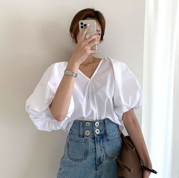 jyfcq chic korean niche versatile bubble sleeve back hollow strap v-neck chic shirt korean niche versatile bubble sleeve back hollow strap v, White
jyfcq chic korean niche versatile bubble sleeve back hollow strap v-neck chic shirt korean niche versatile bubble sleeve back hollow strap v, White