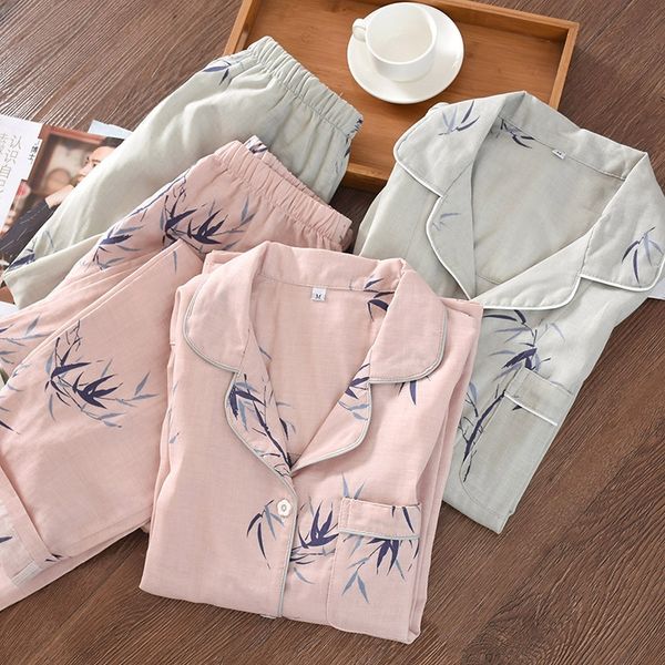 tihl9 couple's pajamas home clothes set pure cotton gauze bamboo autumn men's and women's home clothes set long sleeve loose, Blue;red
tihl9 couple's pajamas home clothes set pure cotton gauze bamboo autumn men's and women's home clothes set long sleeve loose, Blue;red