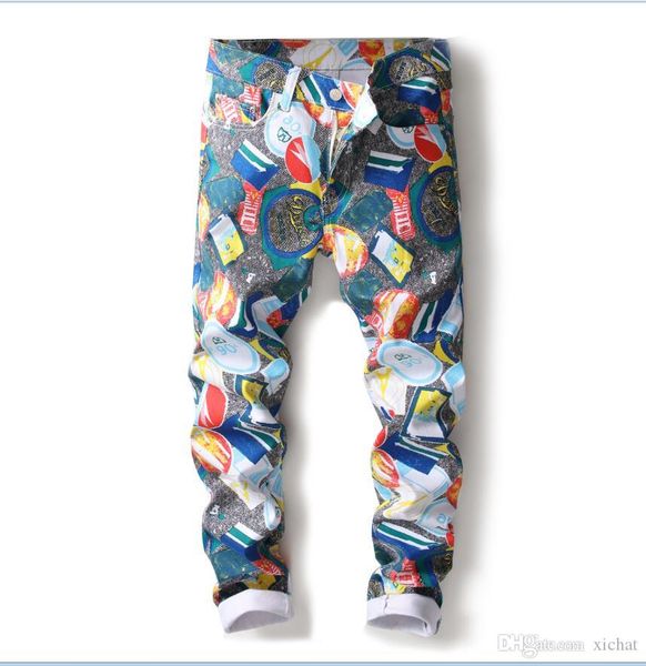 2019 men jeans trousers stretch digital printed slim elastic designer jeans big size straight leg trousers size 28-38 5005, Blue
2019 men jeans trousers stretch digital printed slim elastic designer jeans big size straight leg trousers size 28-38 5005, Blue