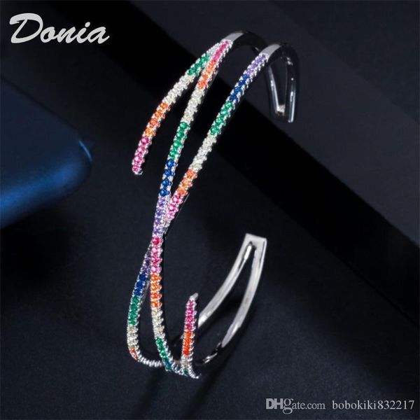 donia jewelry christmas color exaggeration plating two color copper micro inlay zircon adjustable bracelet personality geometric pattern par, Black
donia jewelry christmas color exaggeration plating two color copper micro inlay zircon adjustable bracelet personality geometric pattern par, Black