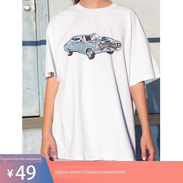 bm wind t-shirt race car flag printed loose t-shirt cotton short sleeve brandymelville official website same style, White
bm wind t-shirt race car flag printed loose t-shirt cotton short sleeve brandymelville official website same style, White