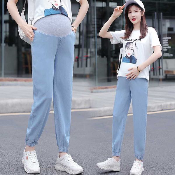 1115# summer thin tencel denim maternity jeans high waist belly pants clothes for pregnant women casual pregnancy harem trousers, White
1115# summer thin tencel denim maternity jeans high waist belly pants clothes for pregnant women casual pregnancy harem trousers, White