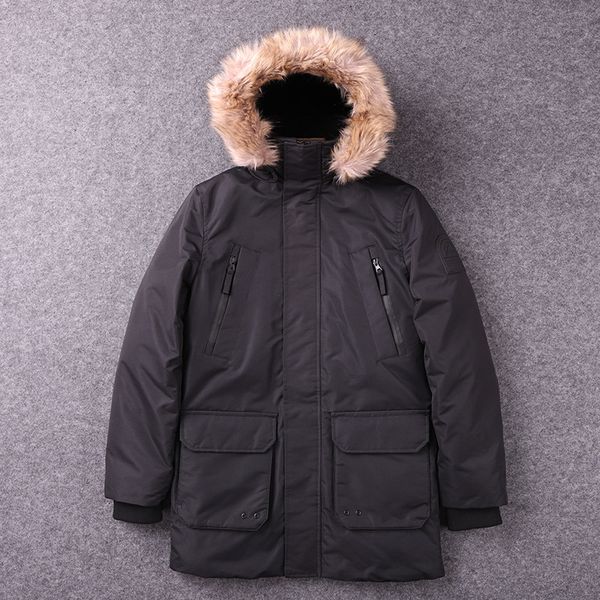 mulit карманы щитовых mens конструктора ветровка мода толстой меховой воротник мужской с капюшоном ветровка повседневных теплым самцы одежды, Black
mulit карманы щитовых mens конструктора ветровка мода толстой меховой воротник мужской с капюшоном ветровка повседневных теплым самцы одежды, Black