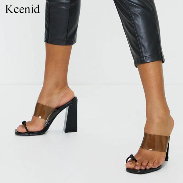 slippers kcenid pvc jelly flip flop square heels women transparent strap high heel sandals toe pumps 41, Black
slippers kcenid pvc jelly flip flop square heels women transparent strap high heel sandals toe pumps 41, Black