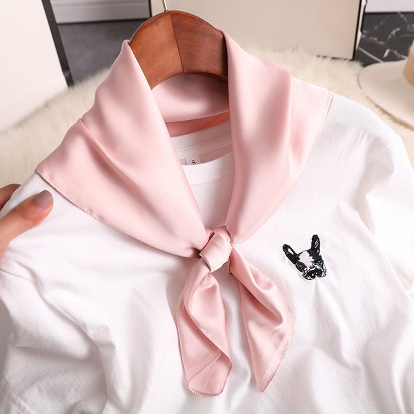 2020 luxury solid silk scarf women neck shawls square foulard head kerchief hair accessories band lady retro scarves bandana, Blue;gray
2020 luxury solid silk scarf women neck shawls square foulard head kerchief hair accessories band lady retro scarves bandana, Blue;gray