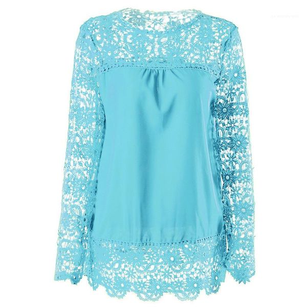 designer shirts long sleeve o neck solid patchwork tshirts ladies spring summer lace hollow out solid color womens, White
designer shirts long sleeve o neck solid patchwork tshirts ladies spring summer lace hollow out solid color womens, White