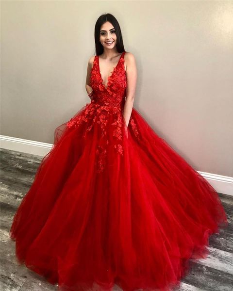 setwell deep v-neck a-line quinceanera dresses sleeveless lace appliques flowers pleated tulle sweet 16 prom party gowns, Blue;red
setwell deep v-neck a-line quinceanera dresses sleeveless lace appliques flowers pleated tulle sweet 16 prom party gowns, Blue;red
