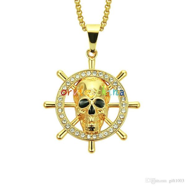 2020 designer accessories new products European and American hip hop skull rudder necklace men's personality skull pendant jewelry
2020 designer accessories new products European and American hip hop skull rudder necklace men's personality skull pendant jewelry